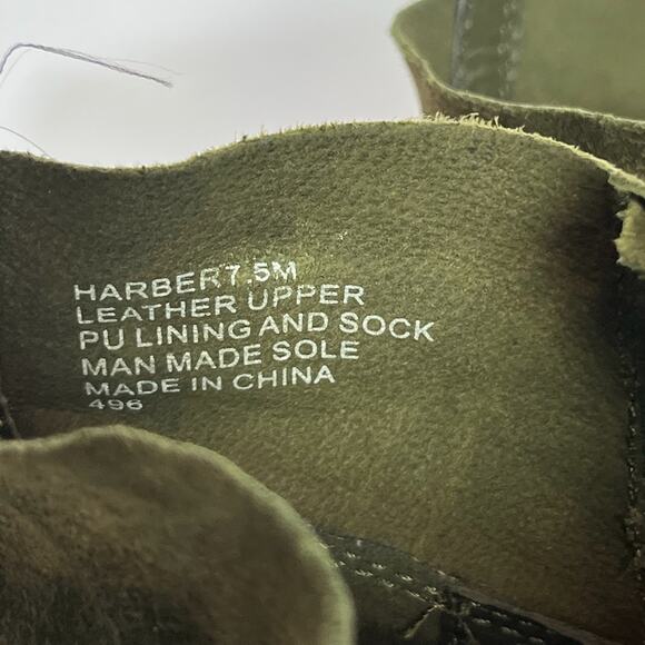 Steve Madden Harber Olive Suede Ankle Bootie Size 7.5 EUC - Picture 5 of 6